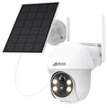 Caméra Solaire à Batterie ANRAN 3MP 2K Sans Fil Blanc
