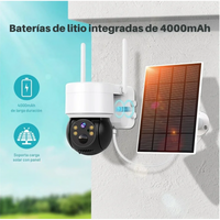Caméra Solaire WiFi 2MP – Vision Nocturne & Détection PIR - vue détaillée
