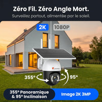 Caméra Solaire WiFi Extérieure - vue détaillée