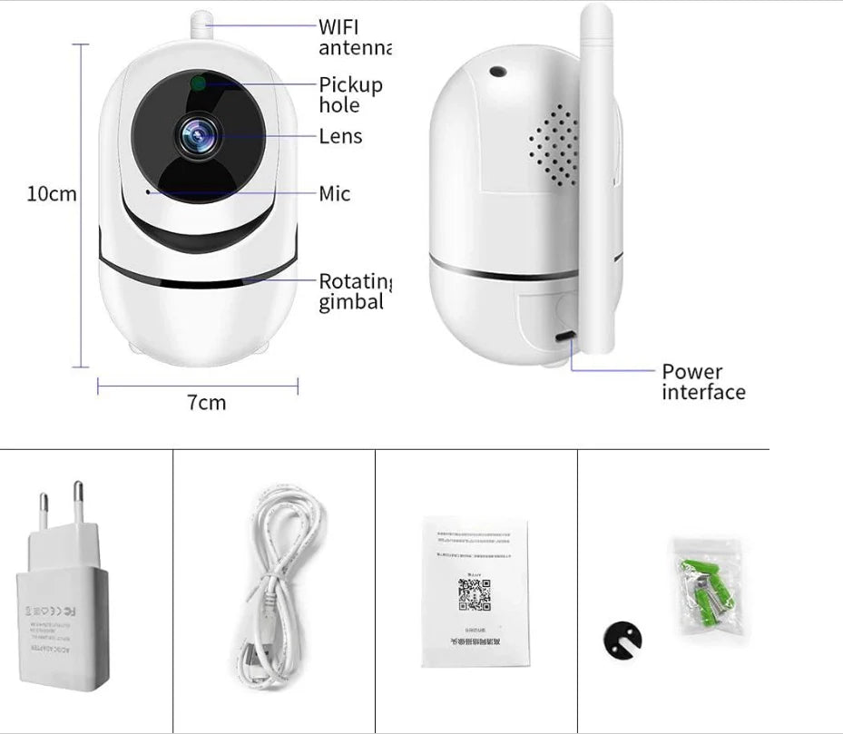 Caméra Surveillance WiFi Intérieur - vue détaillée