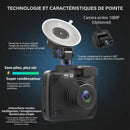 Caméra voiture dashcam 4K avec suivi GPS - vue arrière