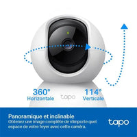Caméra wifi panoramique intérieure Tapo - vue détaillée