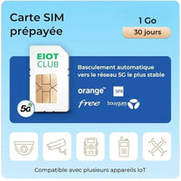 Carte SIM M2M pour Caméra de Surveillance - vue détaillée