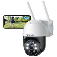 Caméra Connectée au Téléphone Ctronics 5MP WiFi Extérieure PTZ