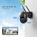 Caméra Connectée au Téléphone Ctronics PTZ 360° Extérieure - vue arrière
