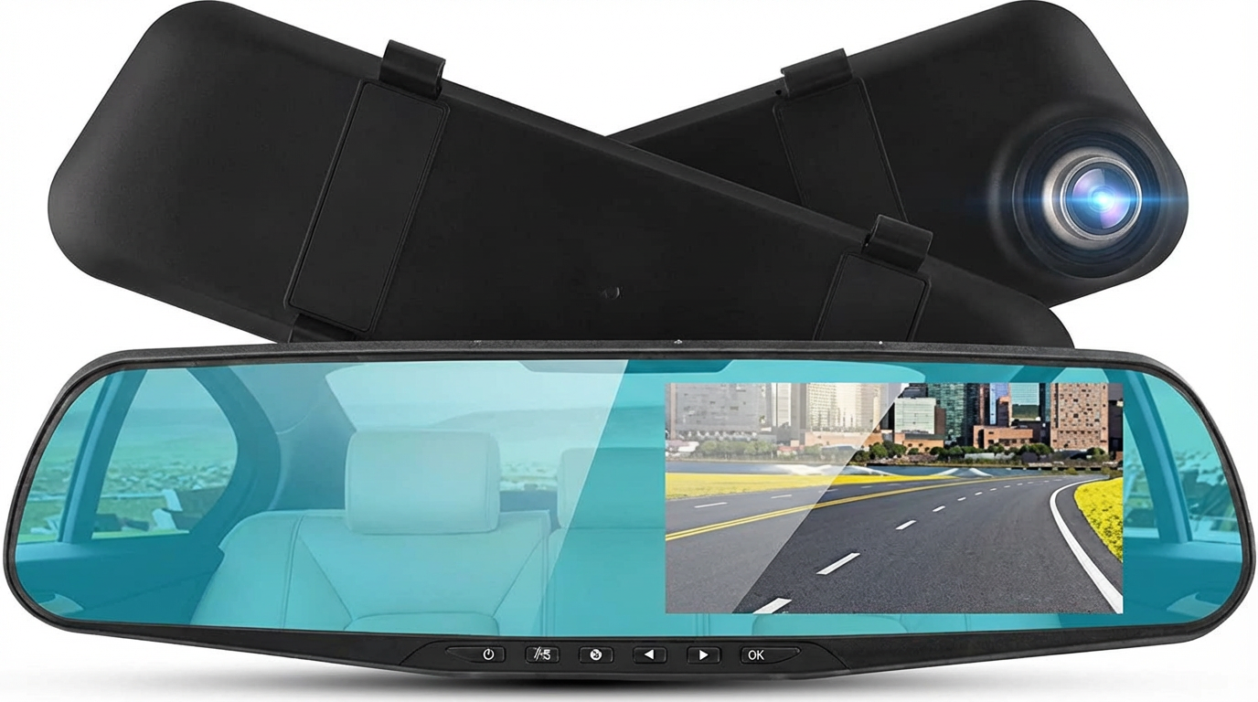 Dashcam Rétroviseur 1080P Avant Arrière – Grand Angle