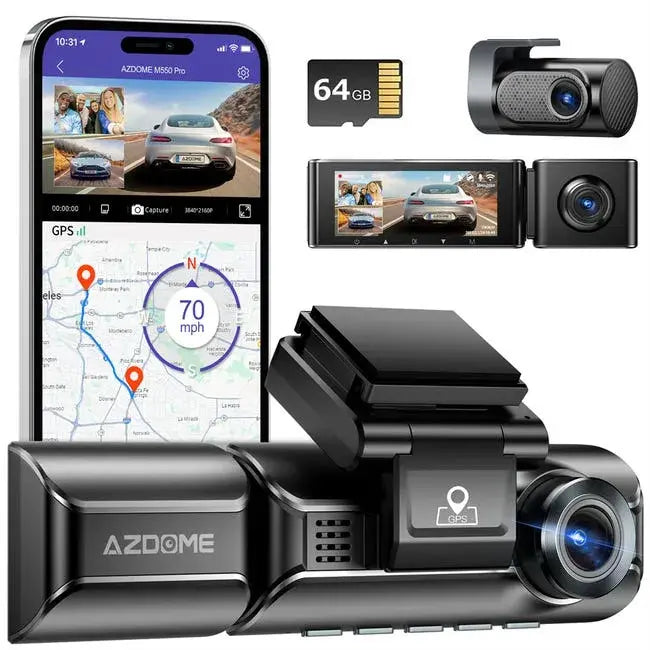 Dashcam Voiture 4K Camera Arrière Intérieur