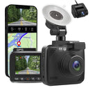 Caméra voiture dashcam 4K avec suivi GPS fond blac