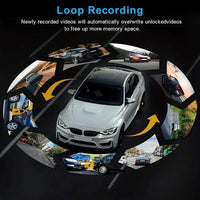 Dashcam voiture double caméra avec carte SD 64 Go