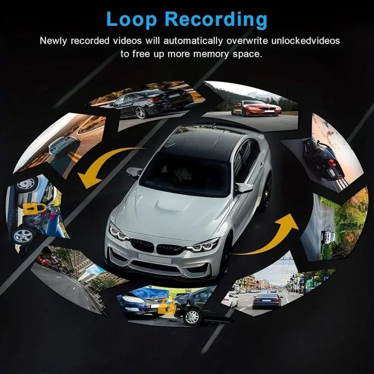 Dashcam voiture double caméra avec carte SD 64 Go