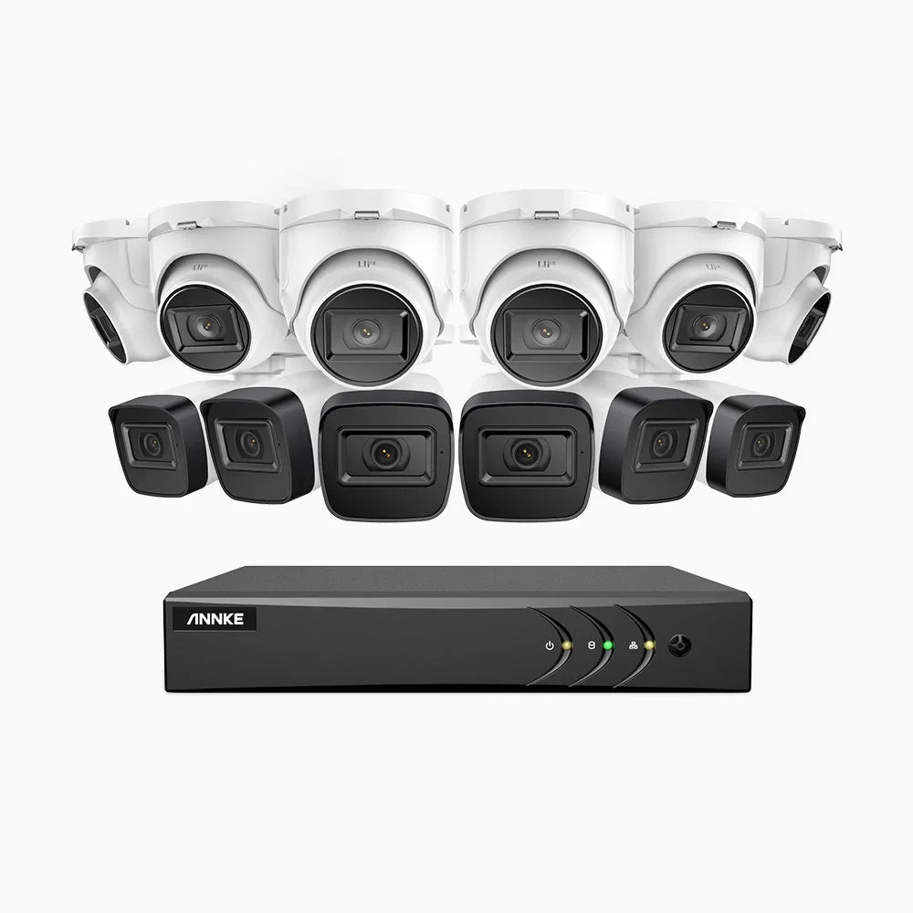 Caméra Filaire EL200 – Kit 16 Canaux 1080p avec 6 Bullet & 6 Tourelle