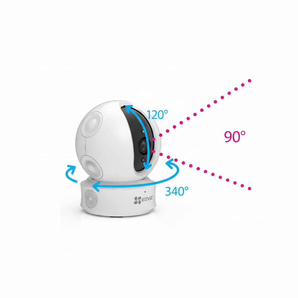 Caméra EZVIZ C6C – 1080p Full HD - vue détaillée