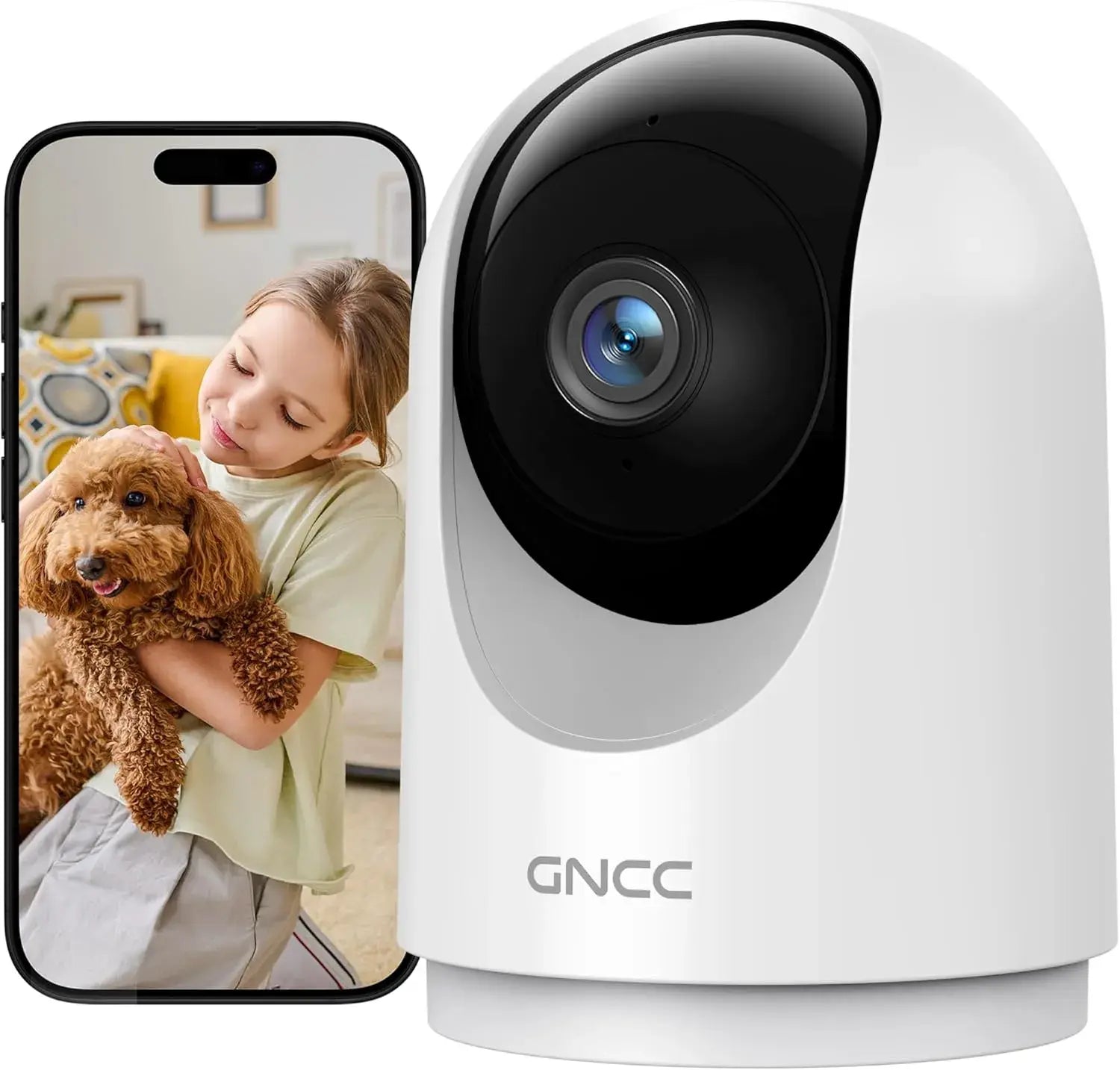 Caméra Connectée au Téléphone GNCC 2K 3MP – PTZ 360°