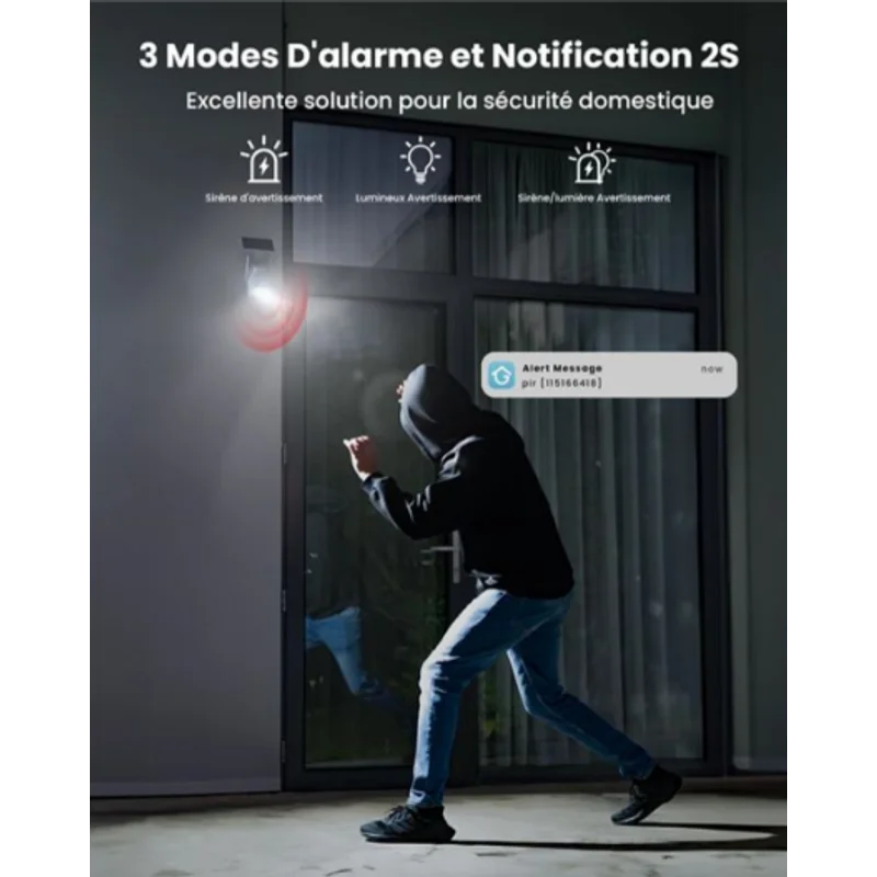 ieGeek 2K Camera Surveillance WiFi Exterieure sans Fil Solaire - 360°