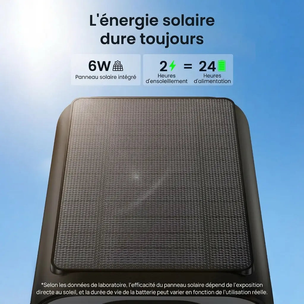 Caméra Solaire Extérieure ieGeek 2K – Batterie - vue détaillée
