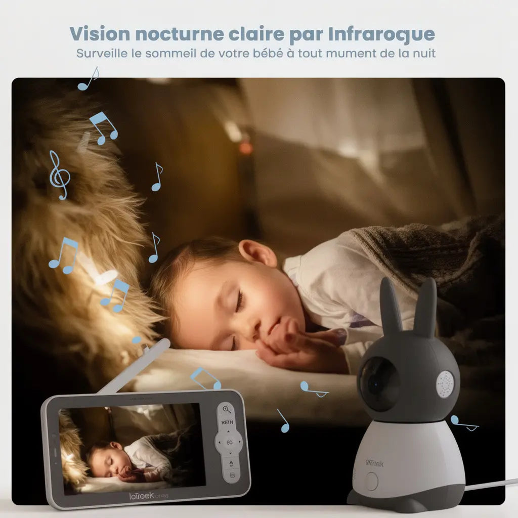 Caméra Bébé ieGeek 5 – PTZ 360° & Vidéo Connectée Smartphone - en situation