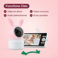 Caméra Bébé Tivona Pro – HD 1080p, Panoramique 355°