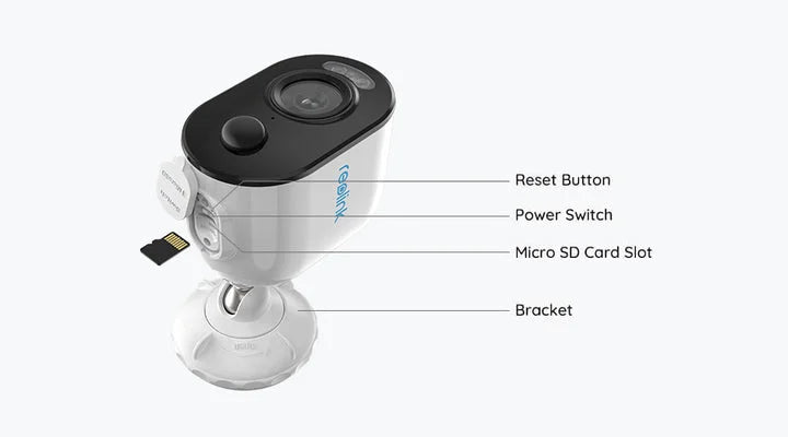 Caméra Extérieure Reolink B330 – 5MP Sans Fil - vue arrière