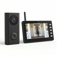 Sonnette Caméra Sans Fil avec Écran 4.3” – Visiophone Vidéo 1080p