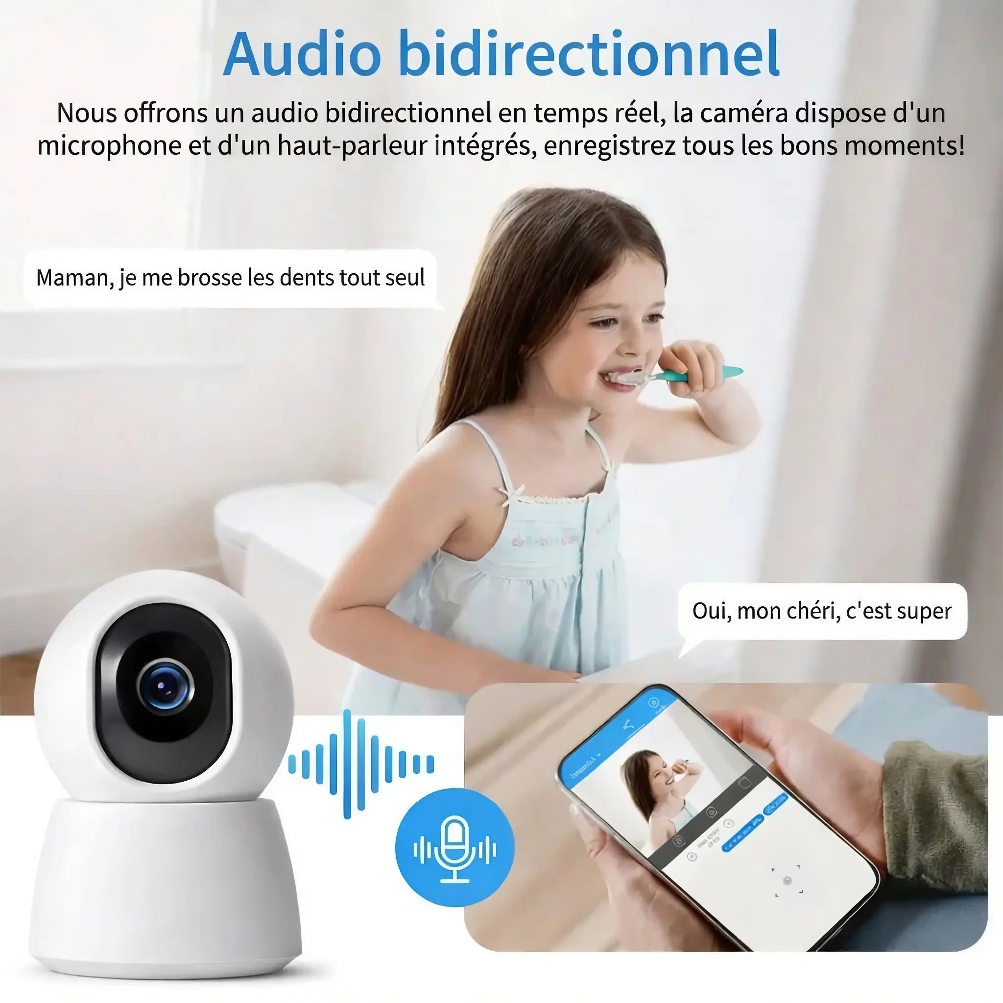 Caméra de surveillance sans internet - vue arrière