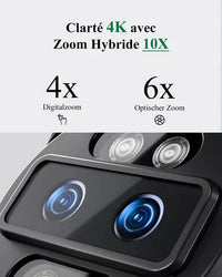 Caméra Connectée au Téléphone 4K Extérieure – Double Objectif & Zoom 10X - accessoires inclus